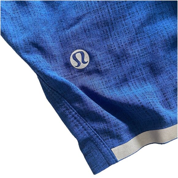 Lululemon Men’s Surge Running Shorts Lined Blue Size L Zip Reflective Beach - Picture 7 of 9